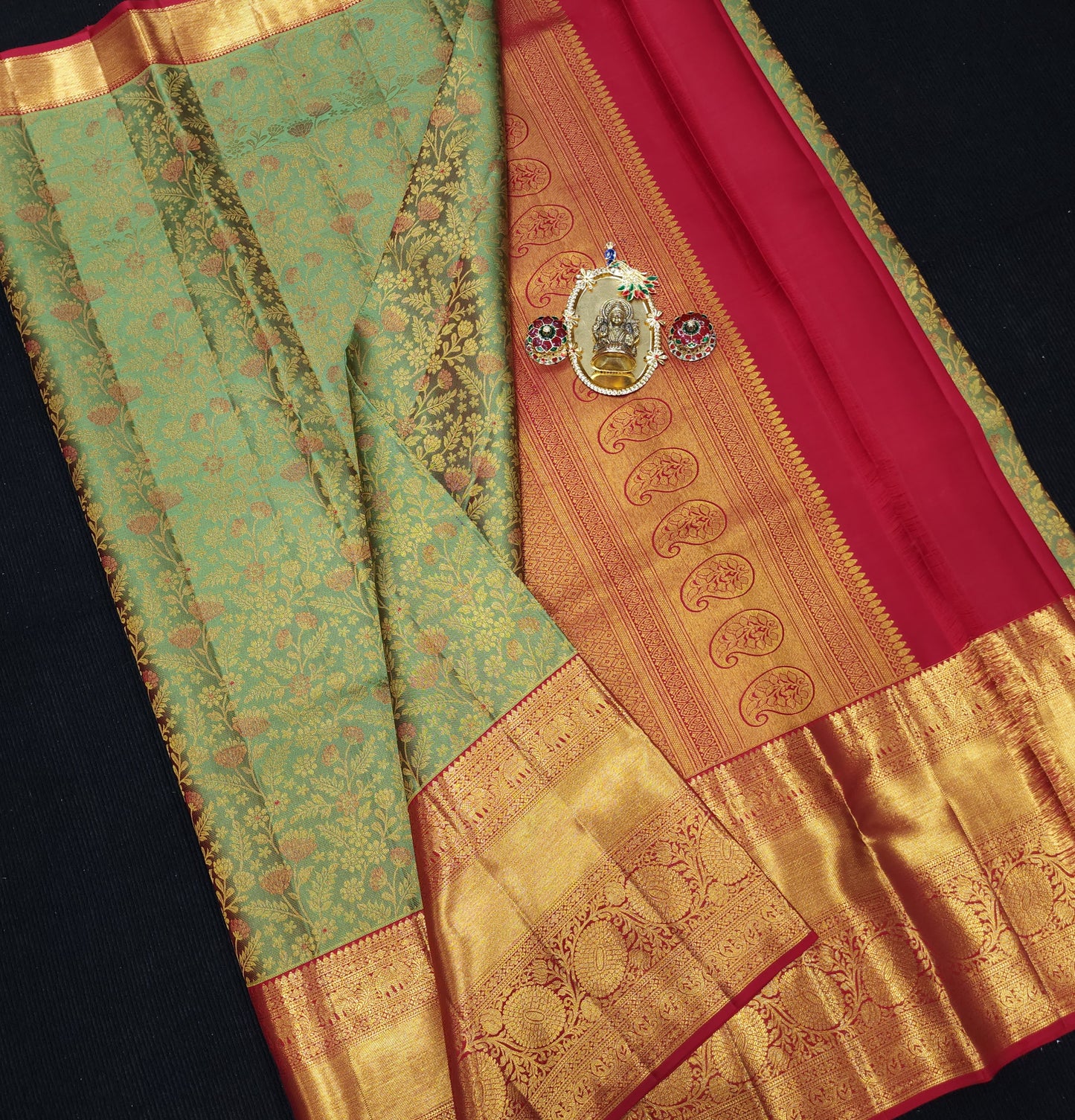 Pure Resham Bridal Kanchi Pattu Handloom Saree