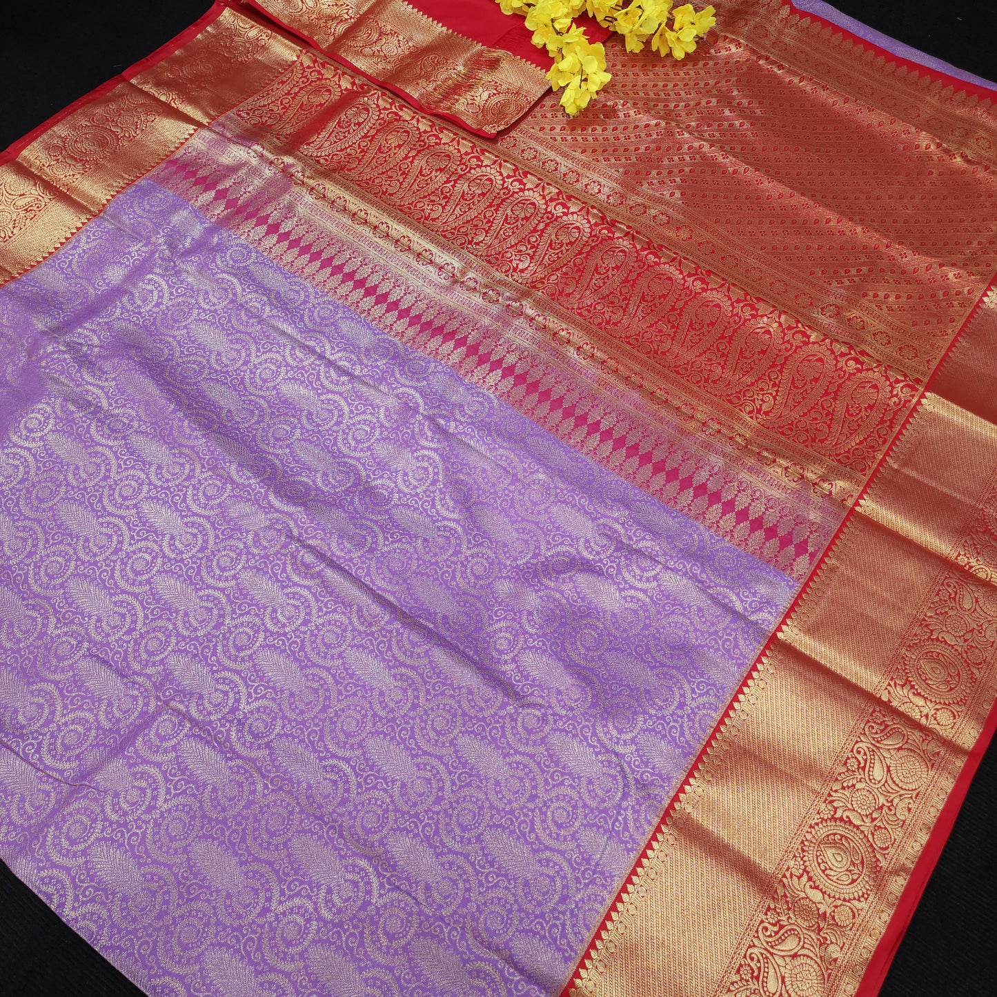 Special Lavender Semi Kanchi Pattu Saree