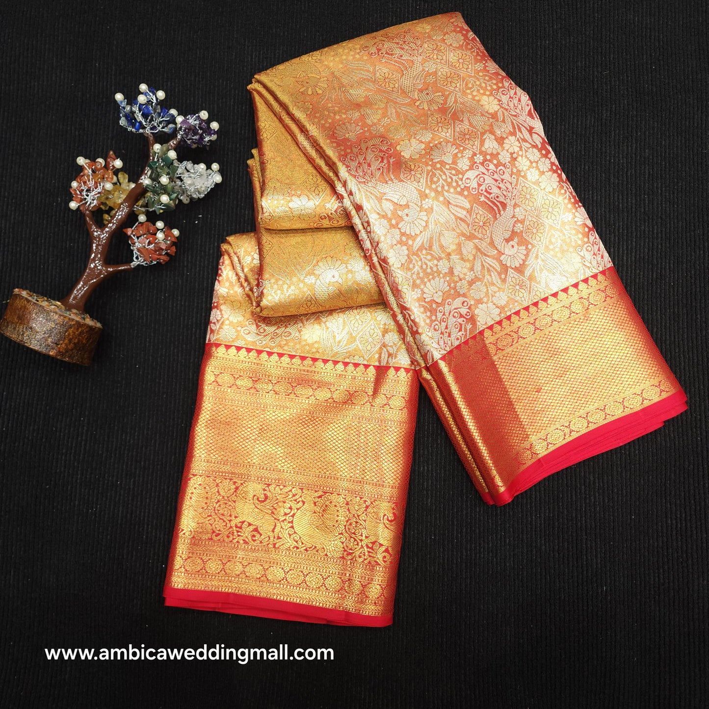 Pure tissue Bridal Kanchi Pattu Handloom Saree