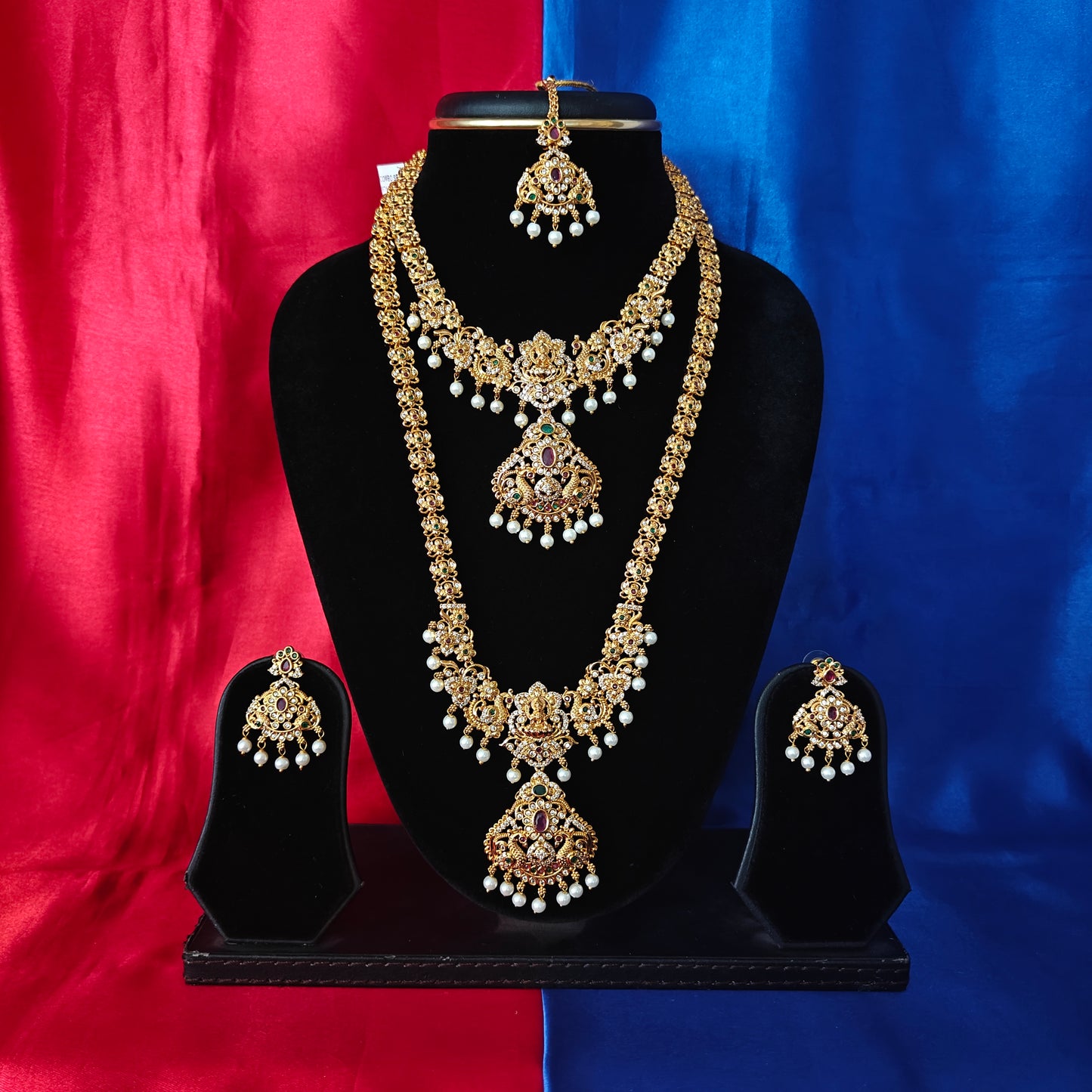 Beautiful Nakshi Combo Set With Laxmi Idol - Ambica Wedding Mall