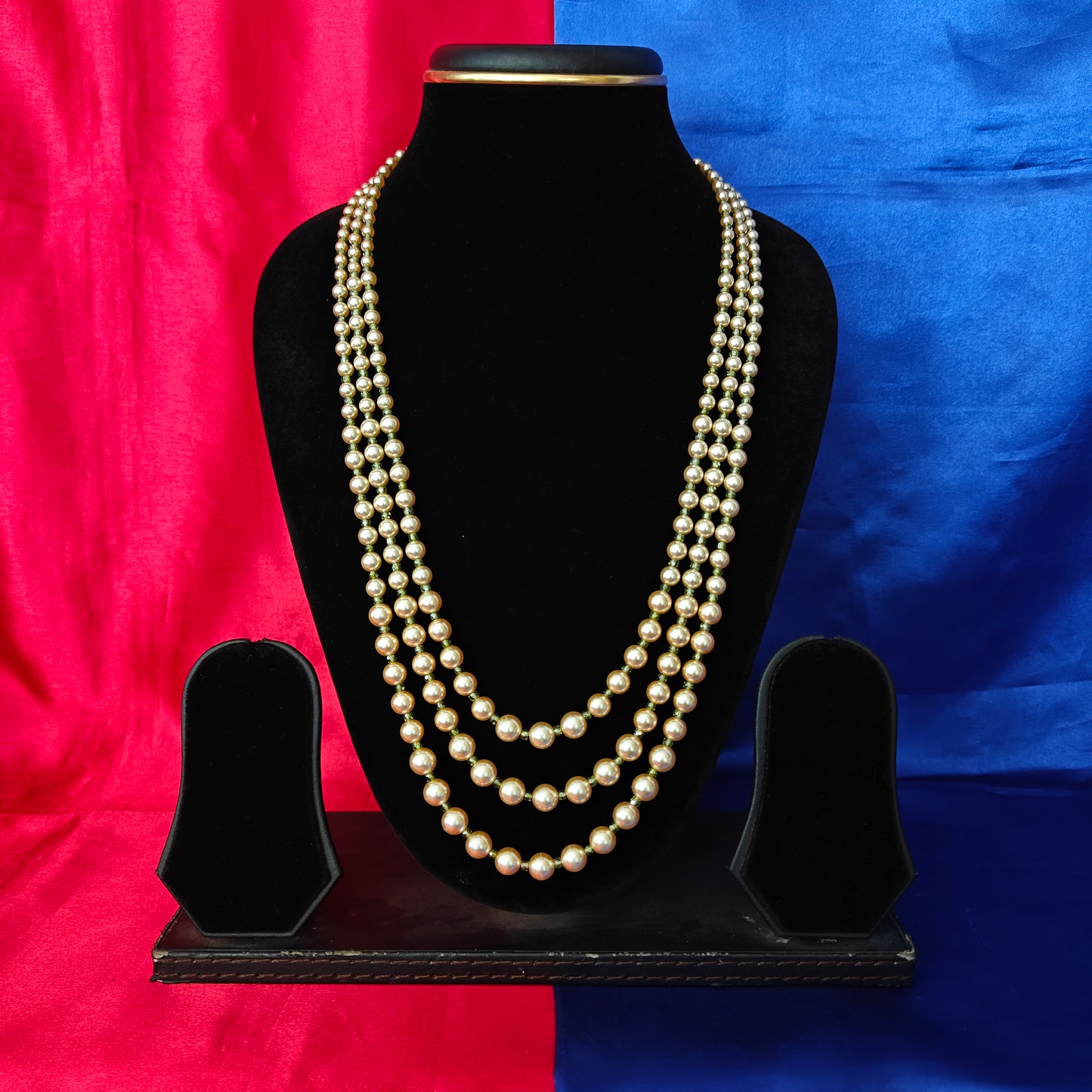Beautiful Pearls Mala With Mehandi Green Coloured Honex