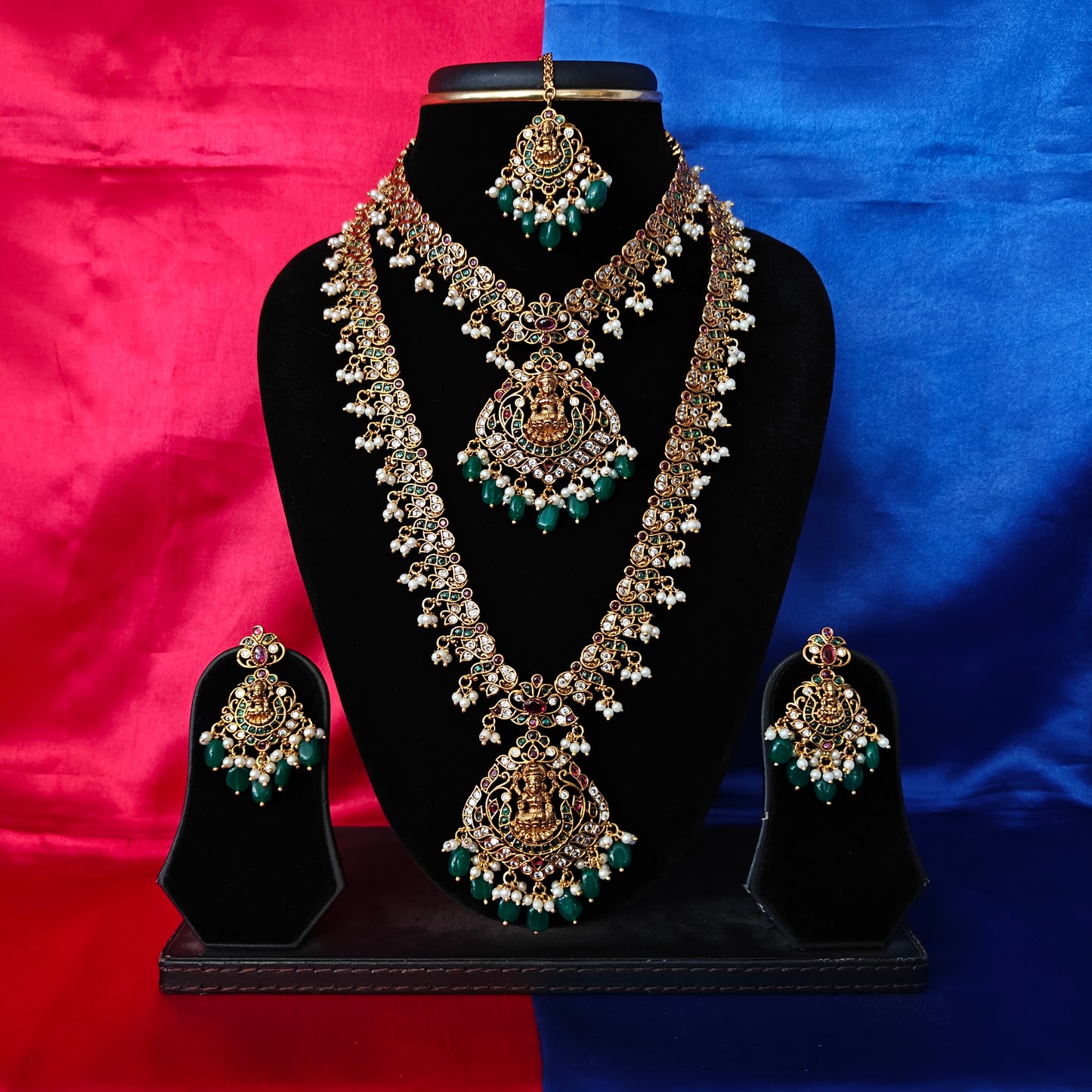 Beautiful Jadau Kundan Combo Set