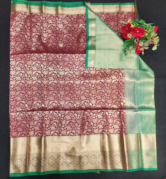 Banaras Semi Kanchi Pattu Brocade Sarees💫🎀