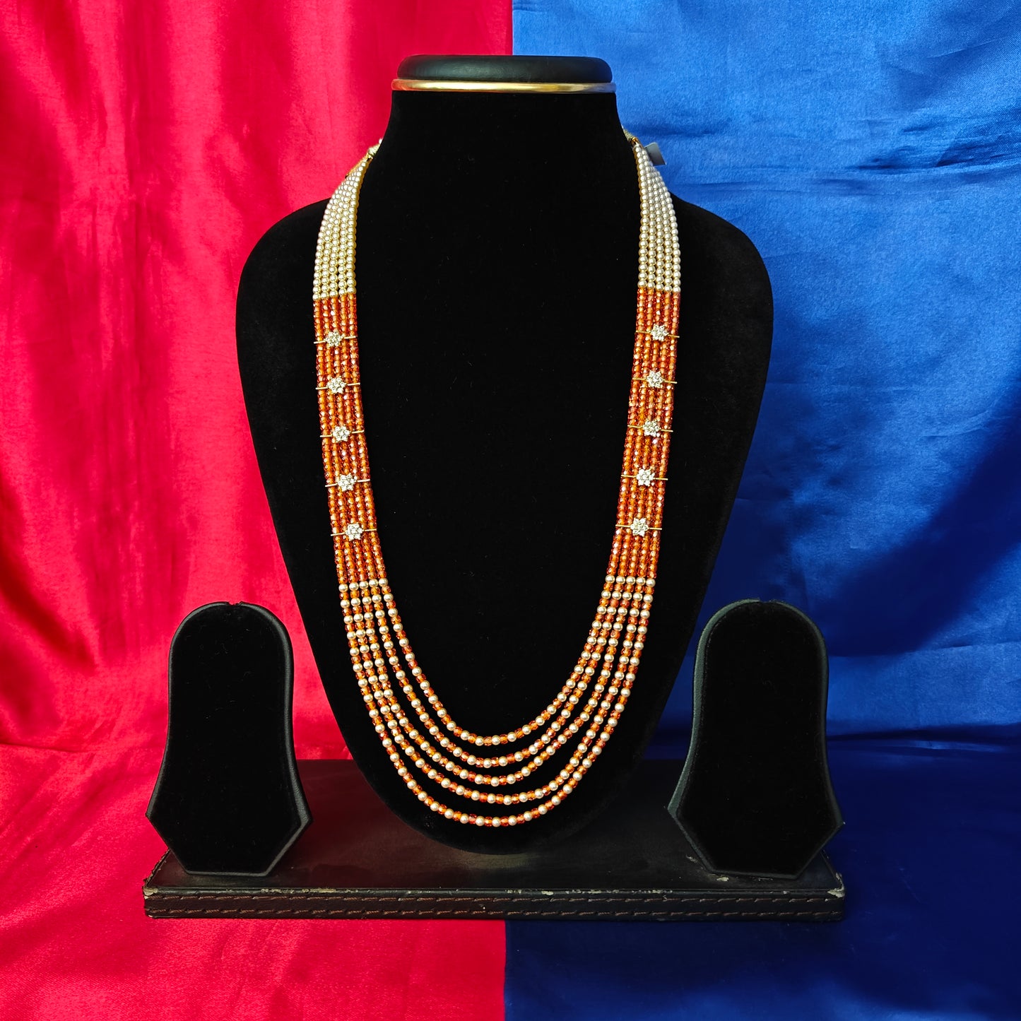 Beautiful Rust Orange Coloured Honex Necklace