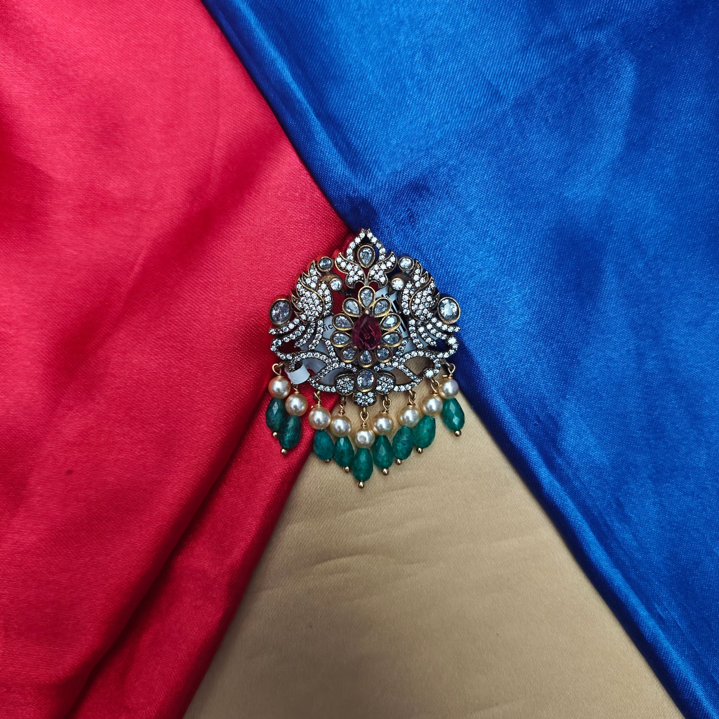 Beautiful Victorian Pendant In Red Stone