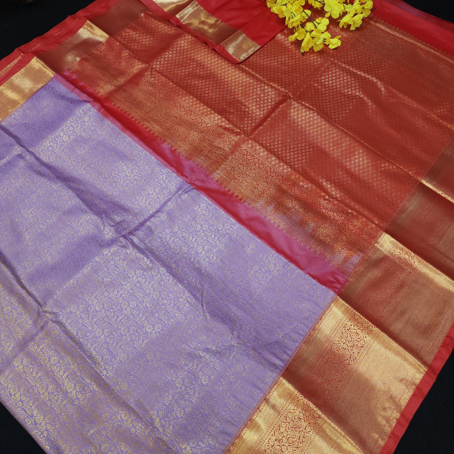 Special Lavender Semi Kanchi Pattu Saree