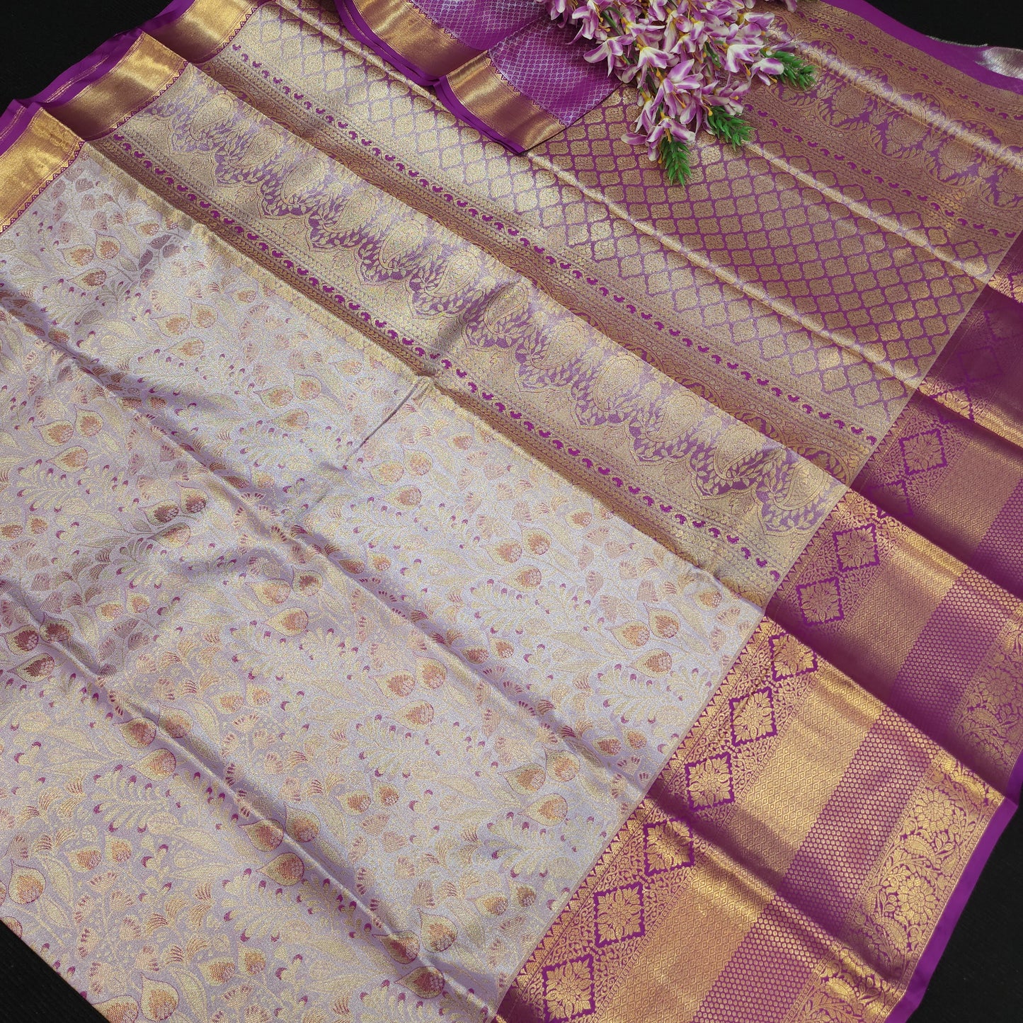 Semi Kanchi Pattu Tissue Sarees