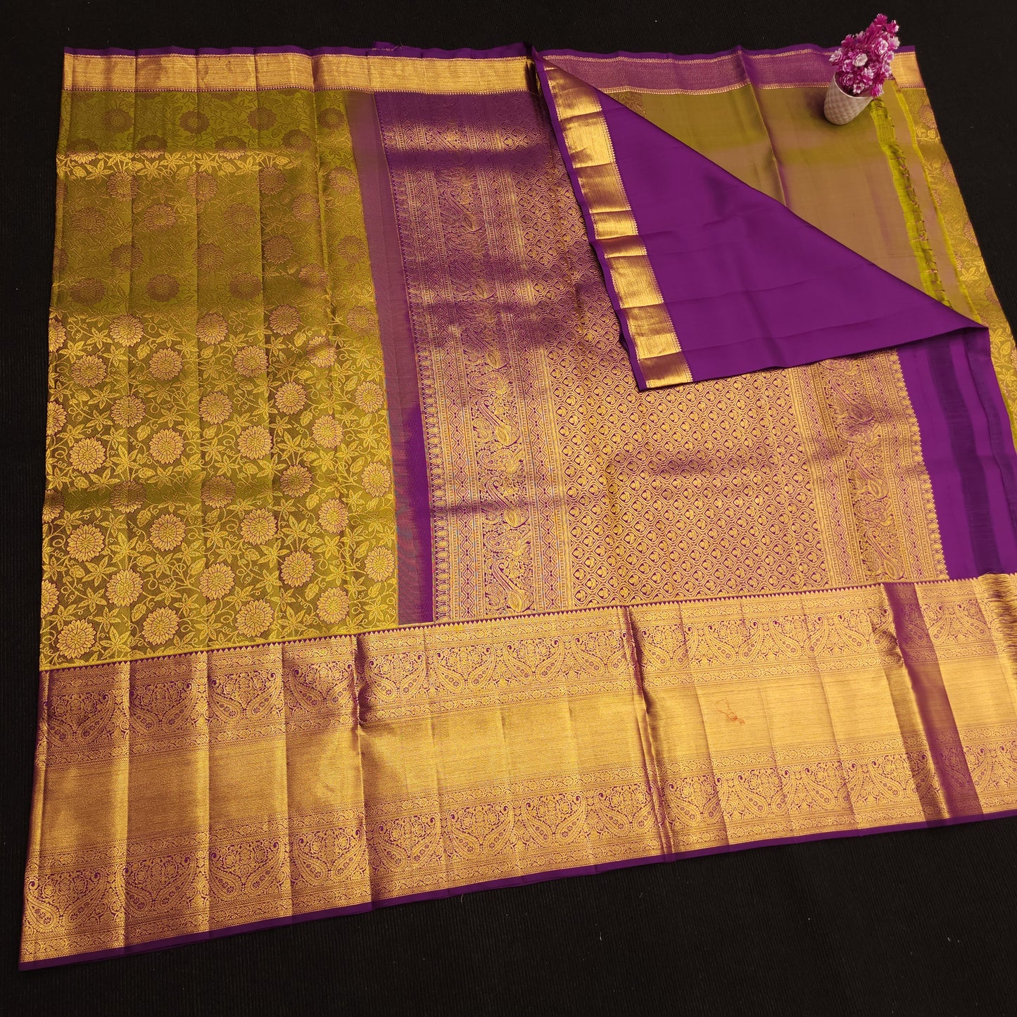 Pure Handloom Resham Kanchi Pattu Sarees ๐โจ๏ธ
