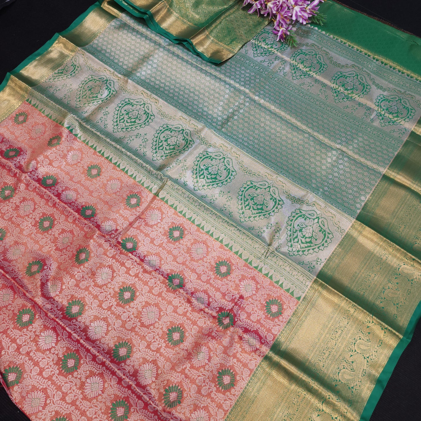 Semi Kanchi Pattu Tissue Sarees
