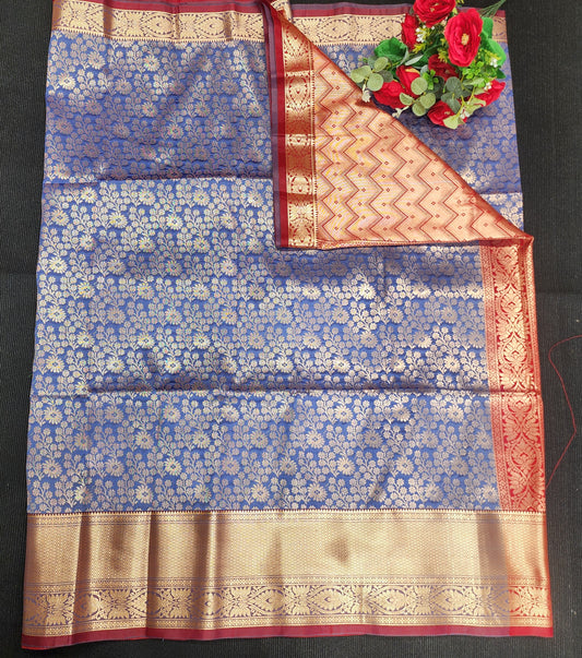 Banaras Semi Kanchi Pattu Brocade Sarees💫🎀