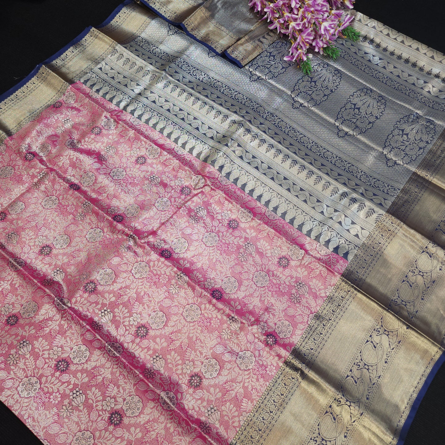 Semi Kanchi Pattu Tissue Sarees