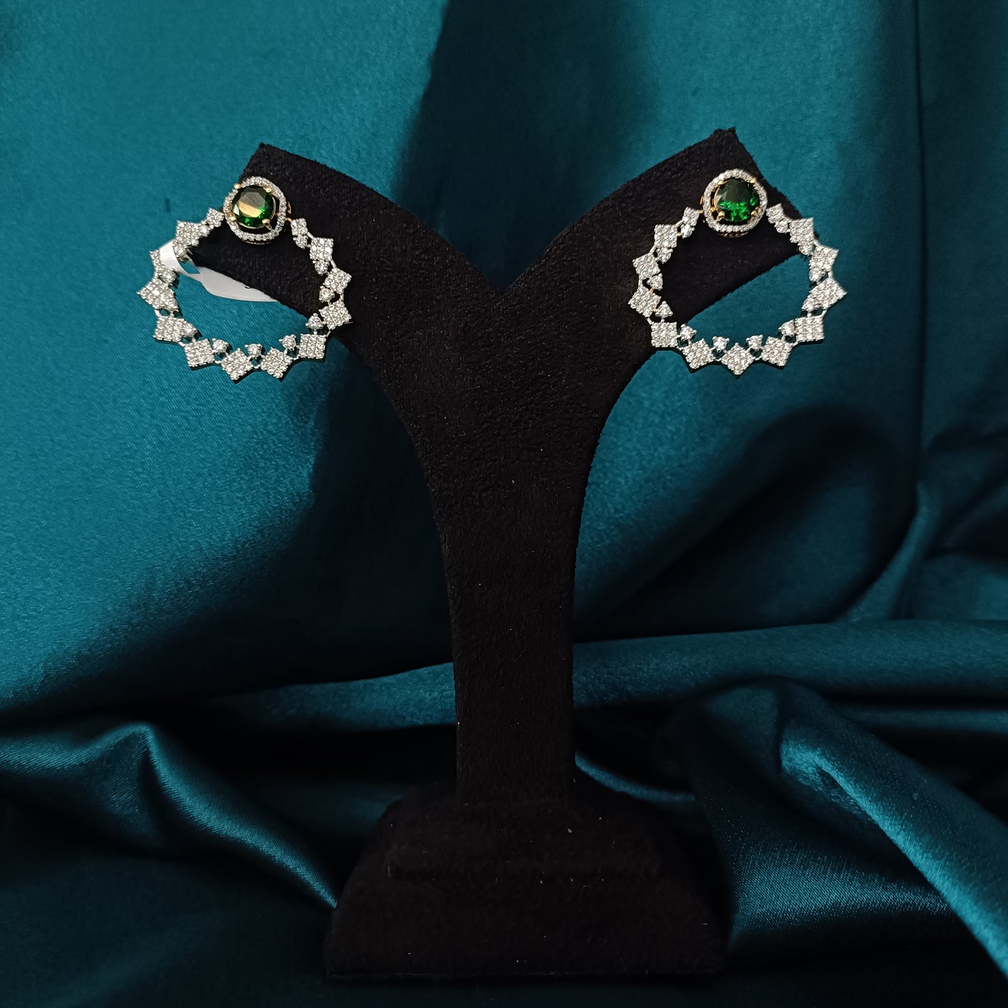 Stylish Emrold Earrings - Ambica Wedding Mall