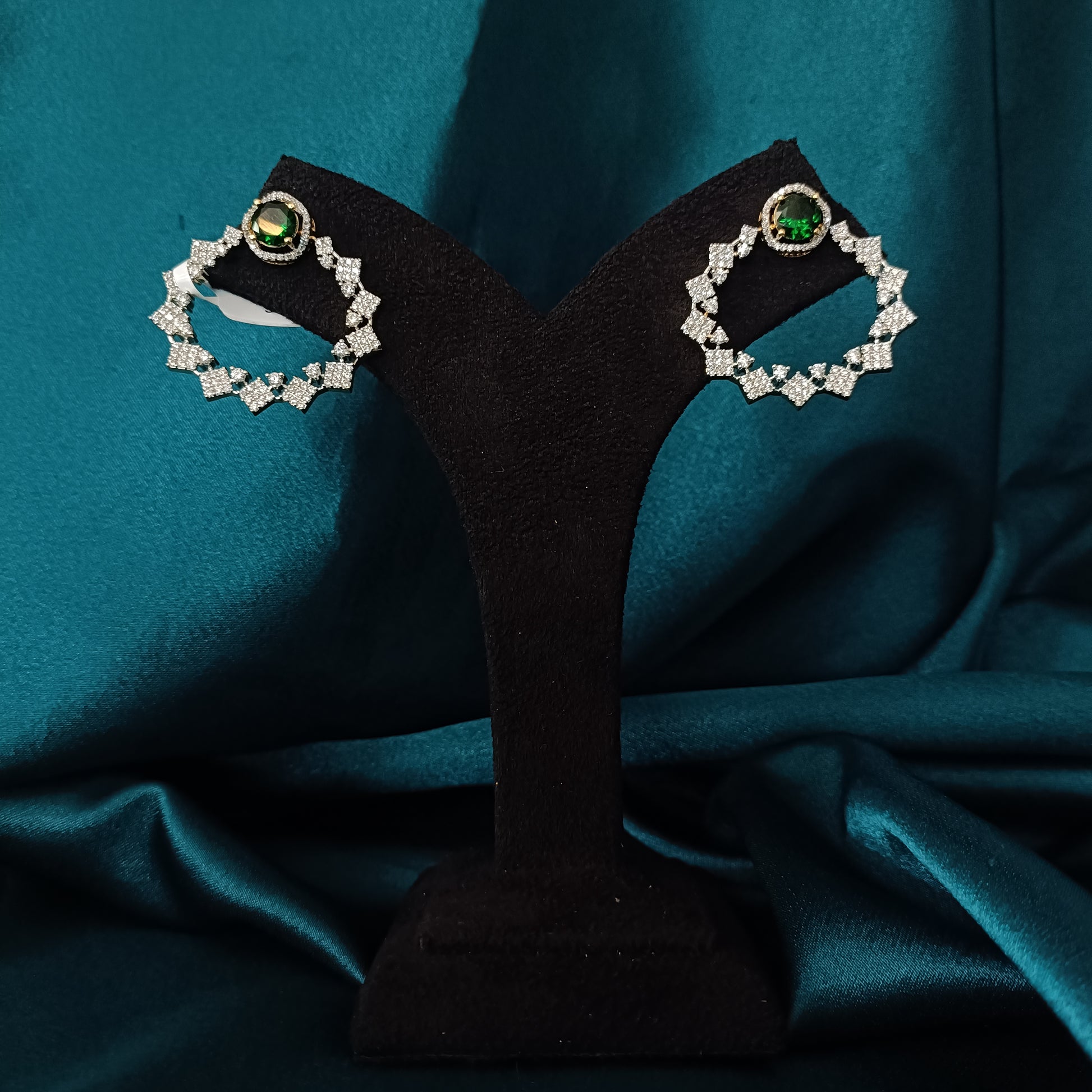 Stylish Emrold Earrings - Ambica Wedding Mall