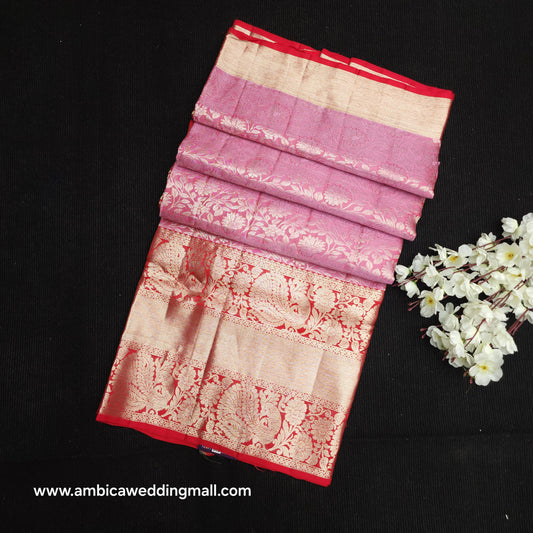 Pure German Silver Zari Pattu Saree
