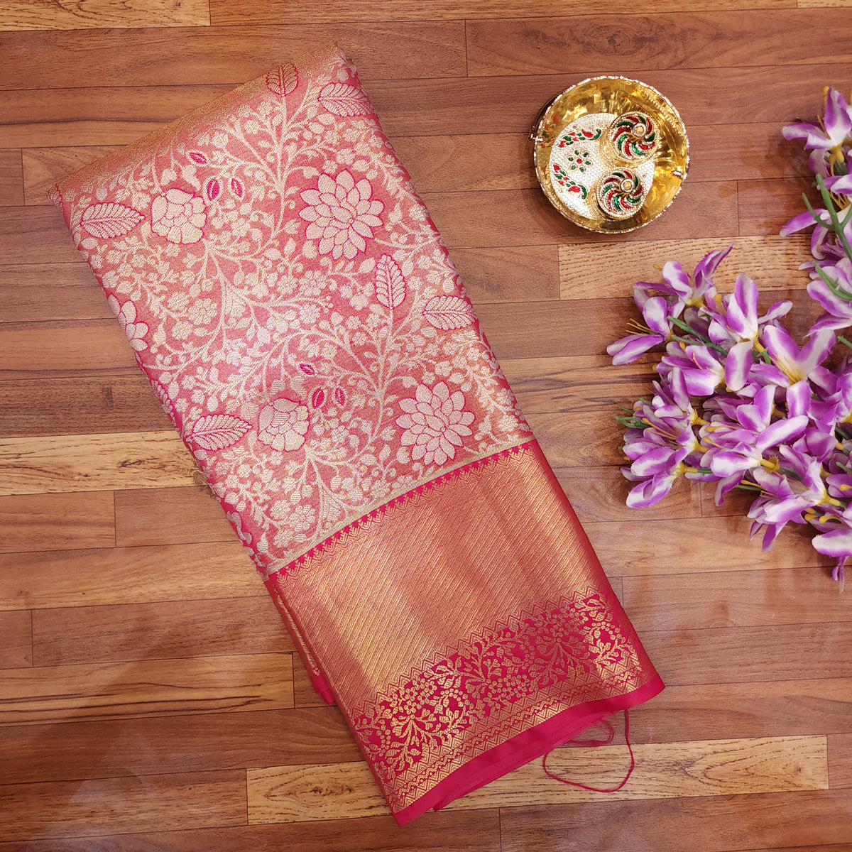 1 Gram Gold Semi Pattu Saree