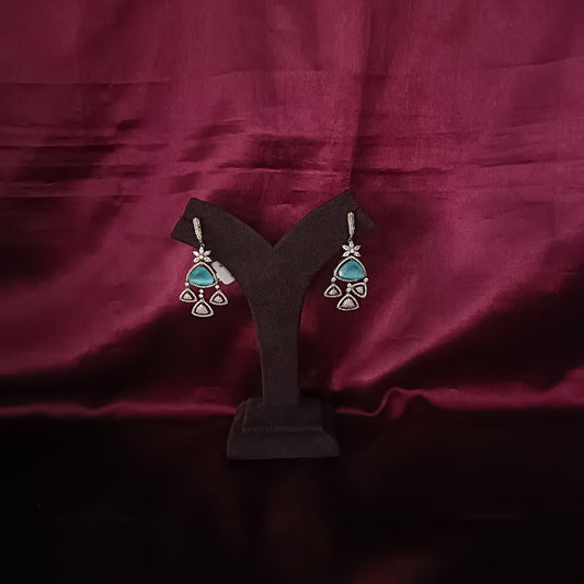 Beautiful Blue Stone Earrings - Ambica Wedding Mall