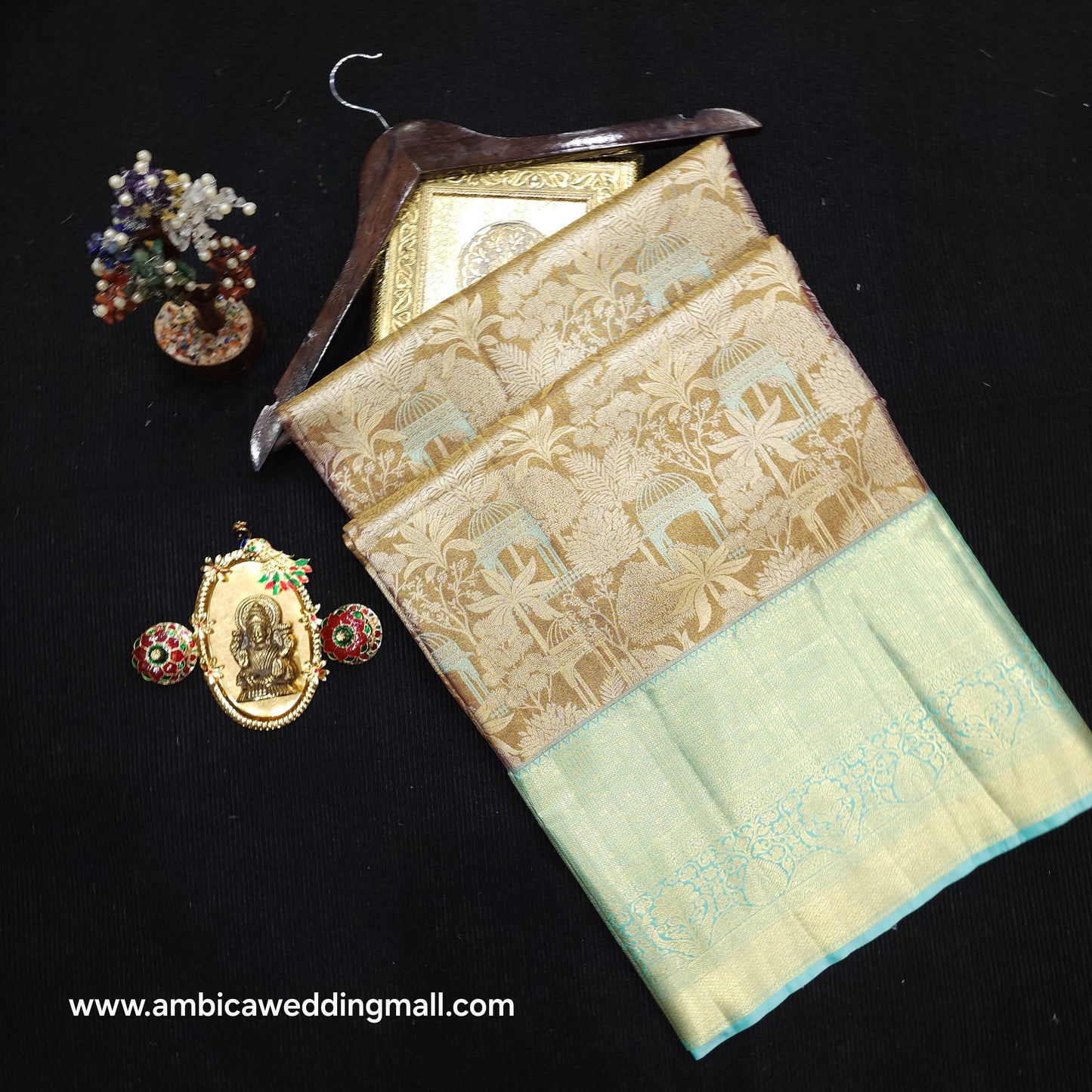 Semi kanchi pattu tissue 2 Gram Gold Sarees🛍️