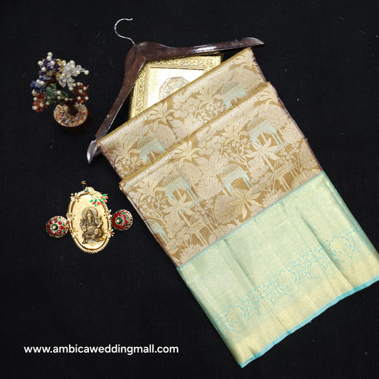 Semi kanchi pattu tissue 2 Gram Gold SareesποΈ