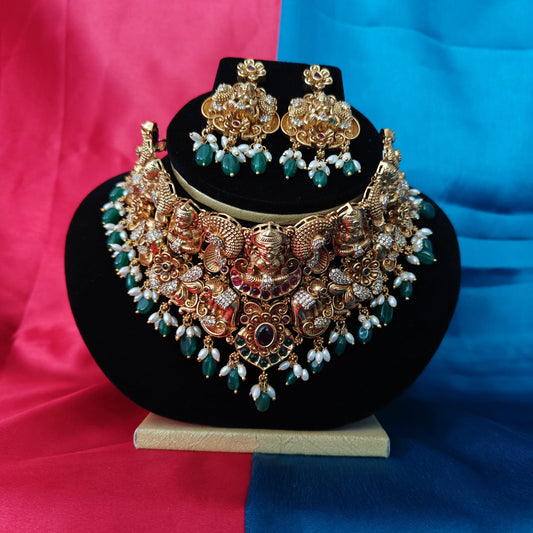 Beautiful Nakshi Choker With Laxmi Idol