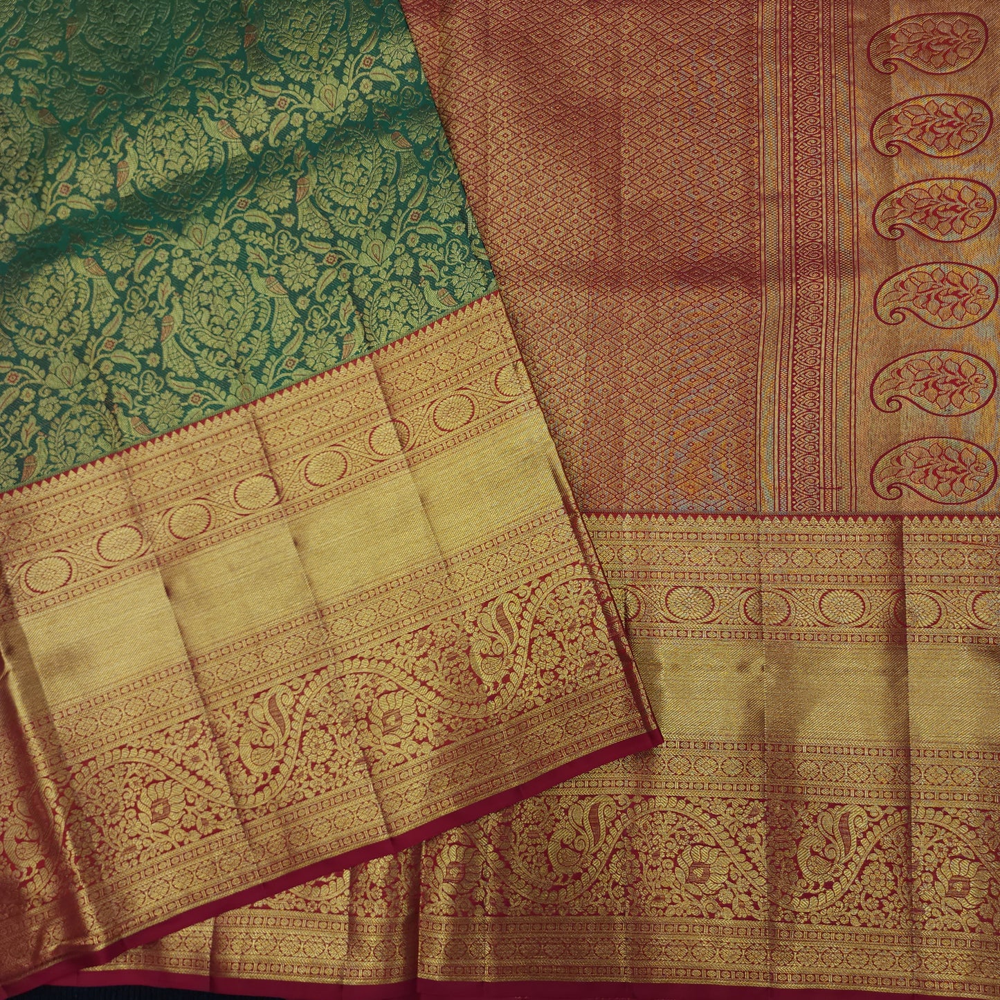Pure Resham Bridal Kanchi Pattu Handloom Saree