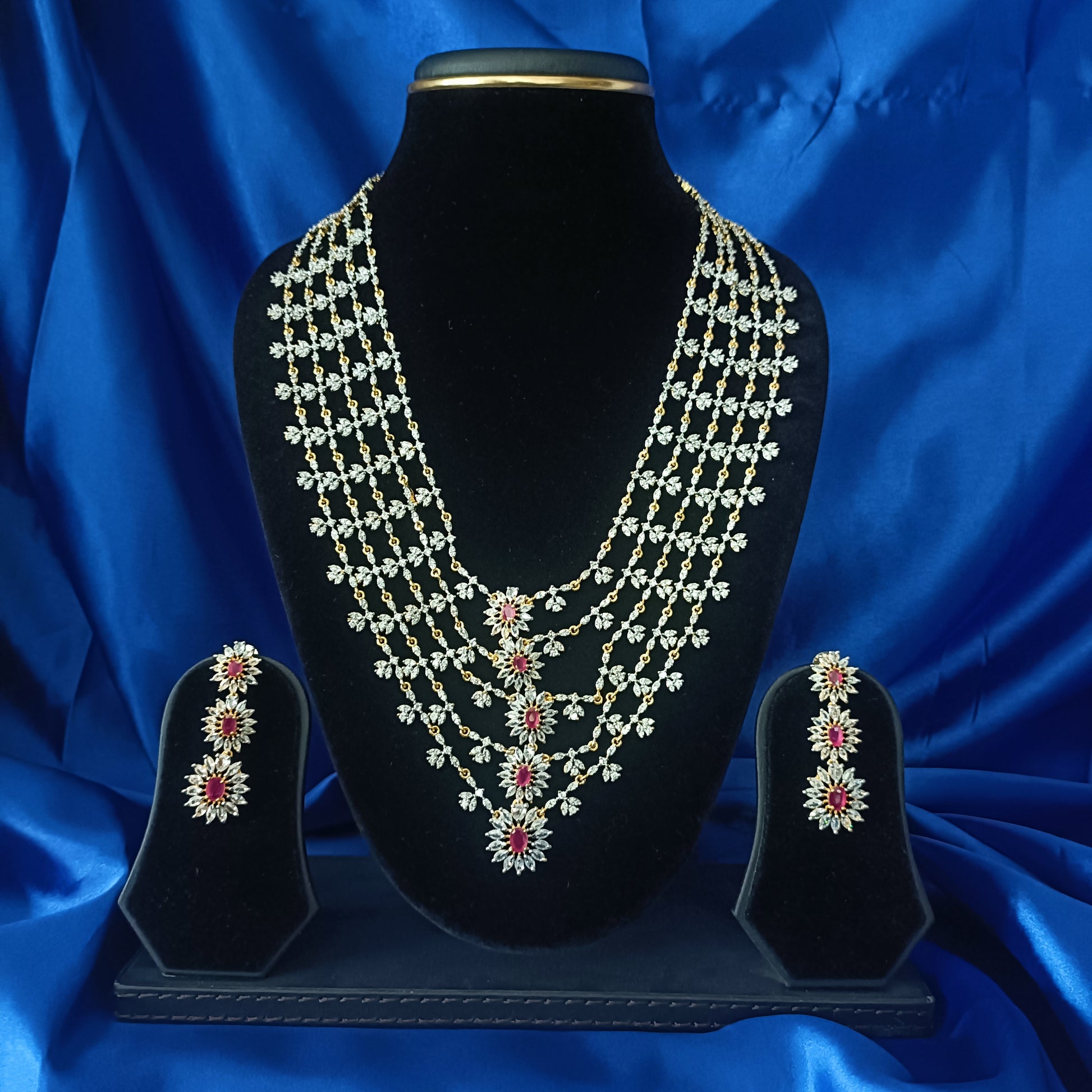 Elegant Five layers Long Haaram - Ambica Wedding Mall