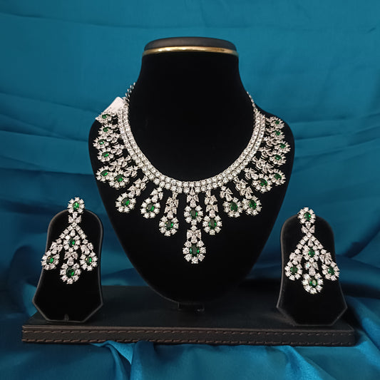 Beautiful Silver Short Necklace - Ambica Wedding Mall