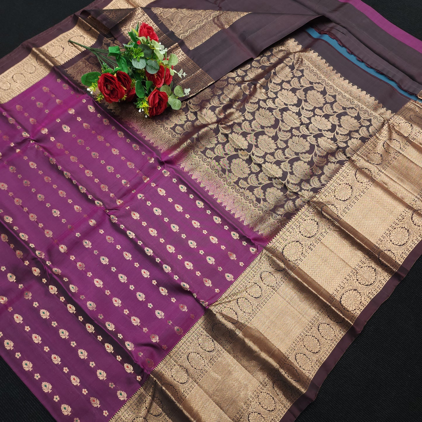 Kanchi Pattu Handloom Butta Light Weight Saree