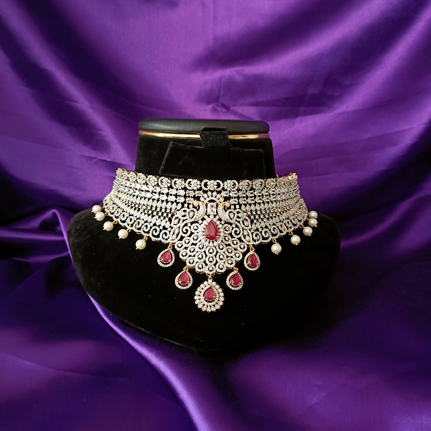 Beautiful Ruby Choker - Ambica Wedding Mall