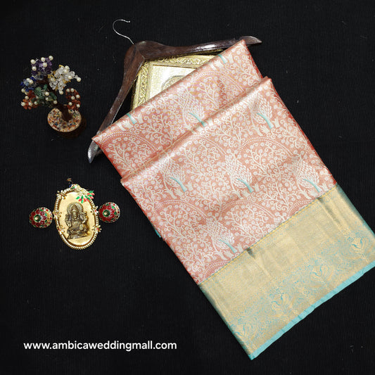 Semi kanchi pattu tissue 2 Gram Gold SareesποΈ