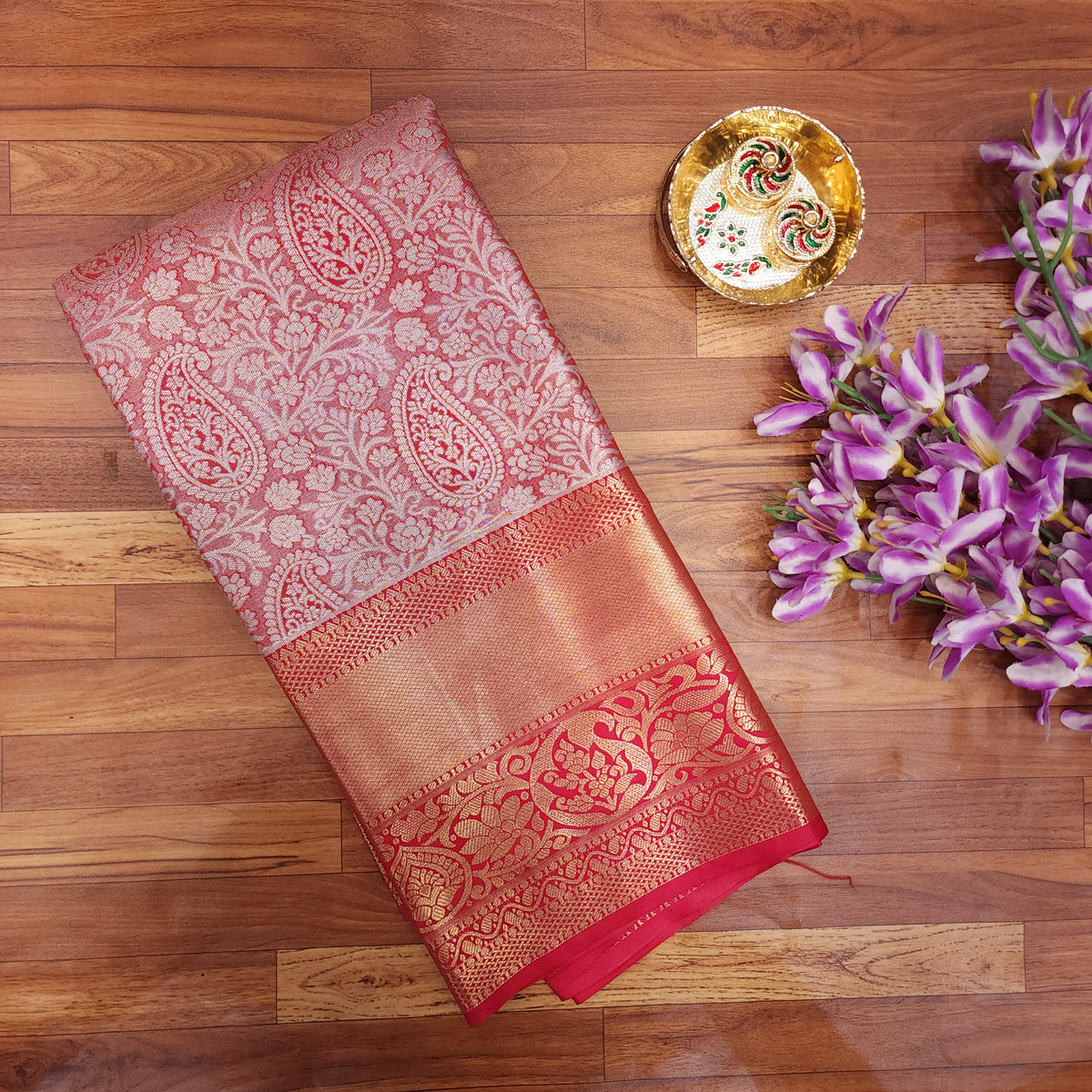 1 Gram Gold Semi Pattu Saree