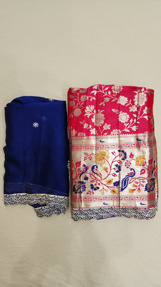 Half Saree Paithani border - AWM27162