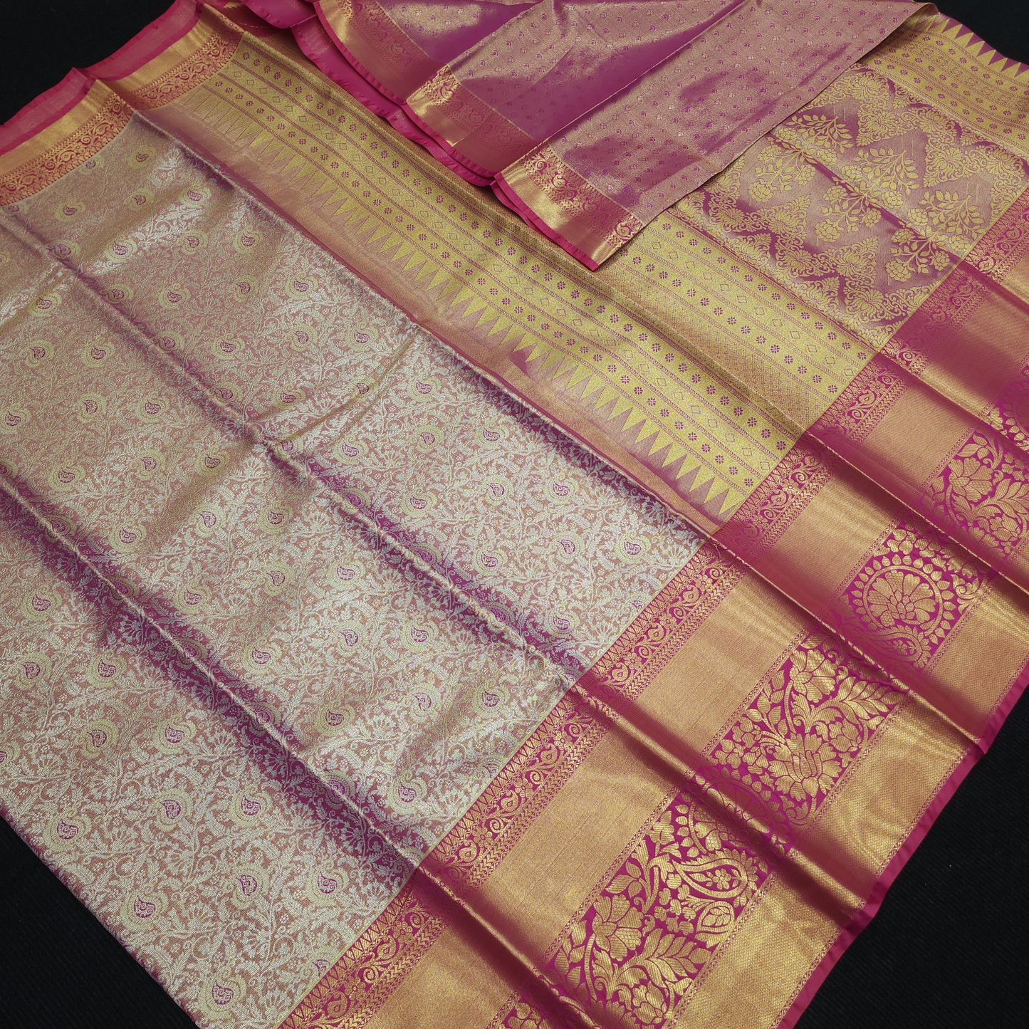 ✨️Kanchi pattu semi one gram gold saree✨️