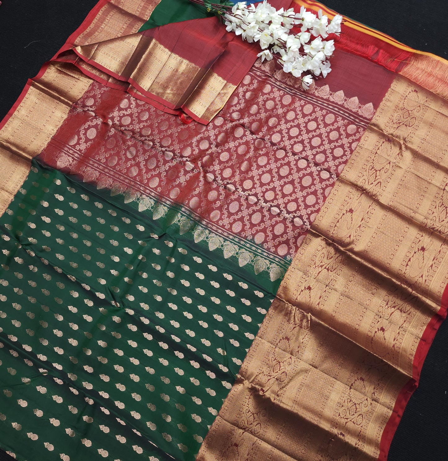 Kanchi Pattu Handloom Butta Light Weight Saree