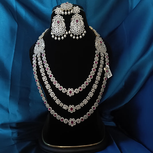 Gorgeous Bridal GJ Layered Haaram - Ambica Wedding Mall
