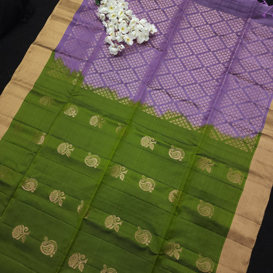 Handloom Kanchi Pattu Butta Light Weight Saree