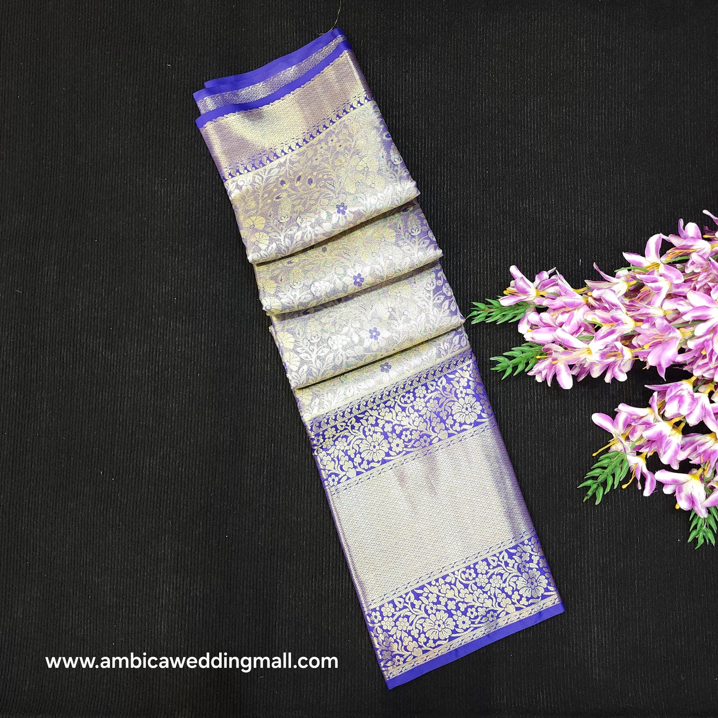 ✨️Semi Kanchi Pattu One Gram Gold Saree💫