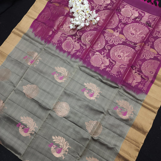 Handloom Kanchi Pattu Butta Light Weight Saree