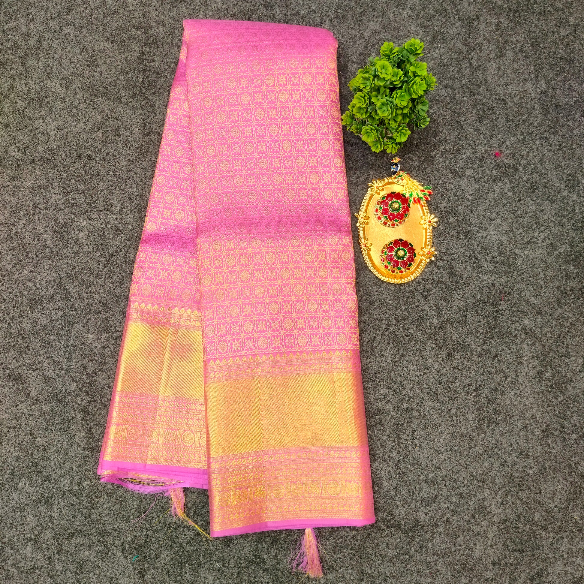 Kanchi Pattu Bridal Pure Zari Saree - Ambica Wedding Mall