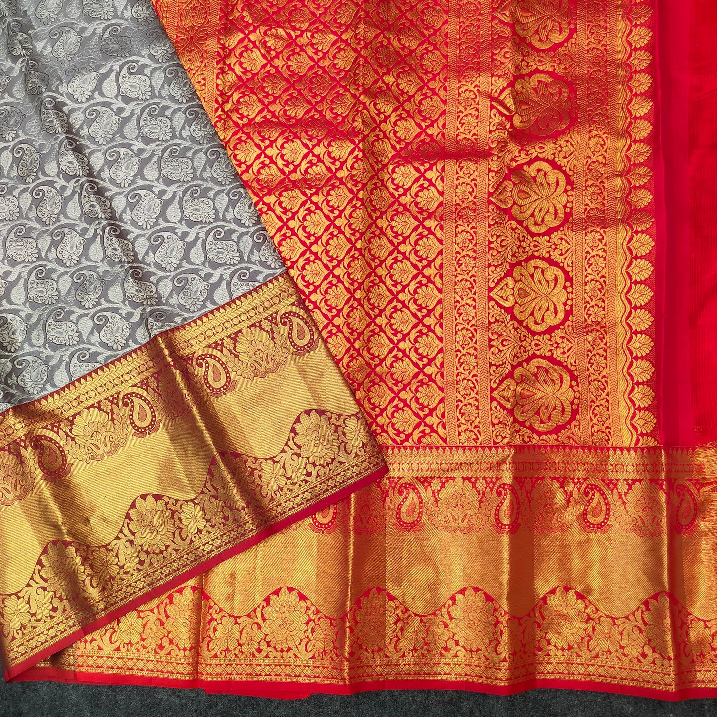 Kanchi Pattu Bridal Pure Zari Saree - Ambica Wedding Mall