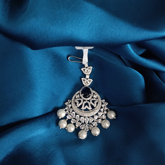 Elegant Zircon Silver Tila - Ambica Wedding Mall