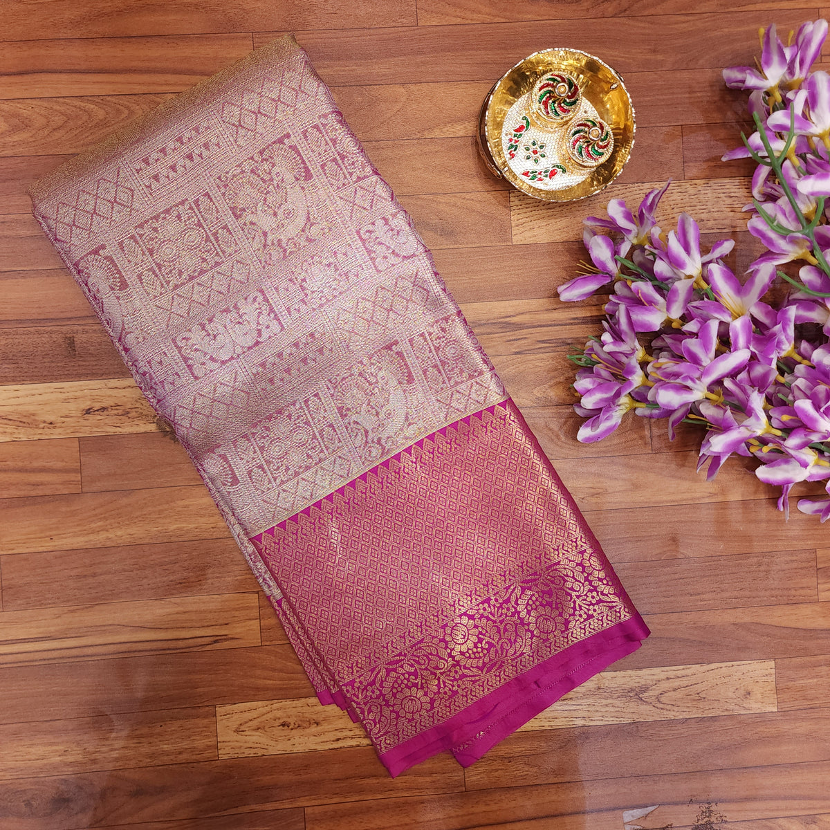 1 Gram Gold Semi Pattu Saree