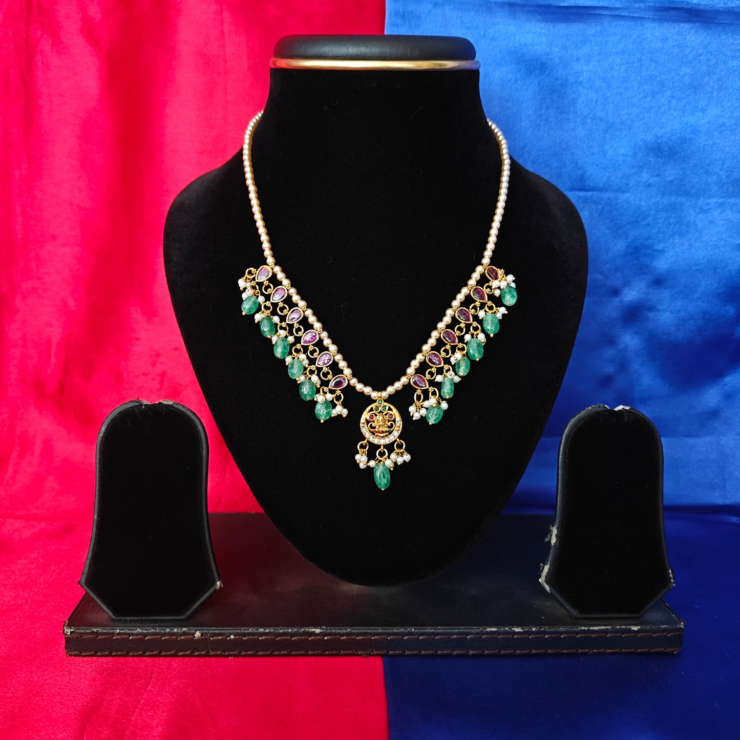 Beautiful Pearls Mala With Laxmi Idol