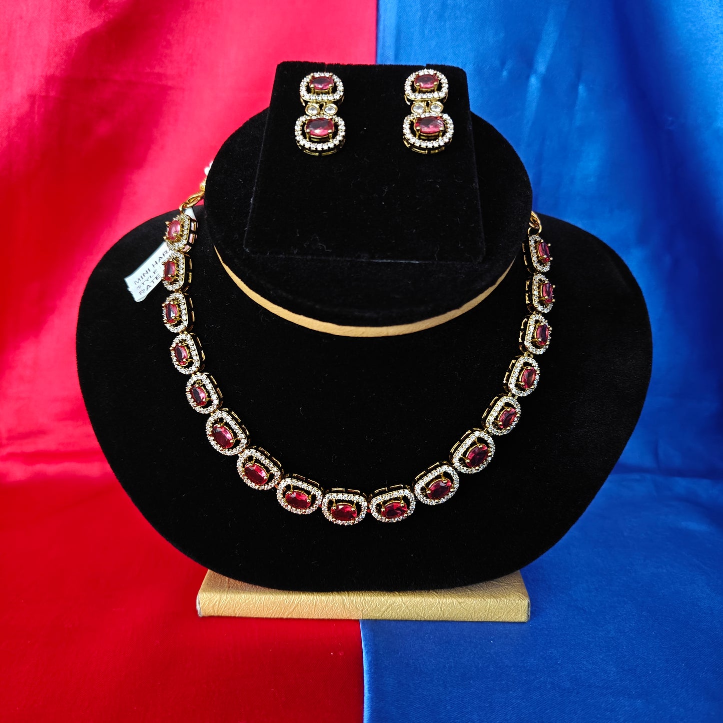 Beautiful Mini Haaram In Red Stone