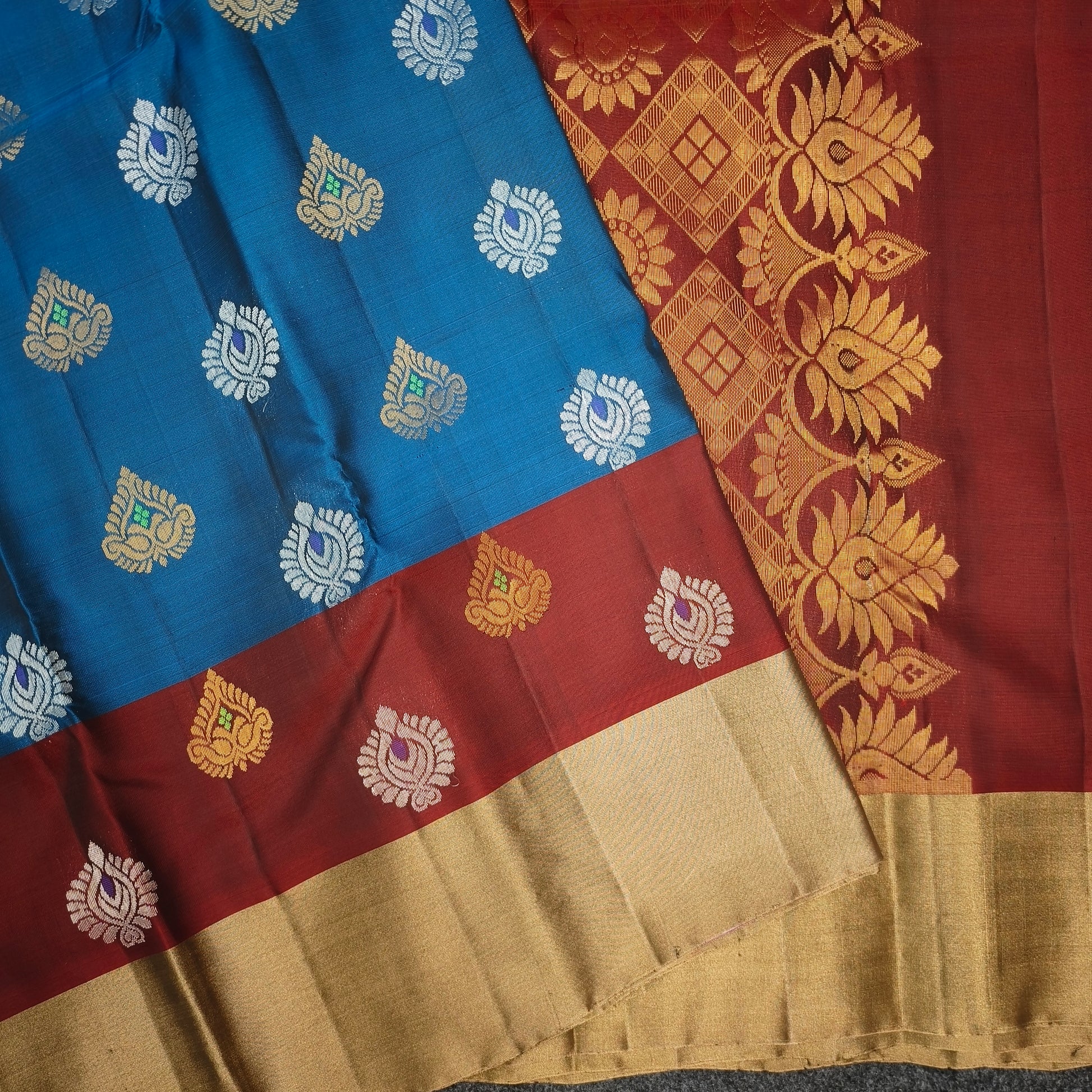 ✨Kanchi Pattu Bentex Border Butta Saree - Ambica Wedding Mall