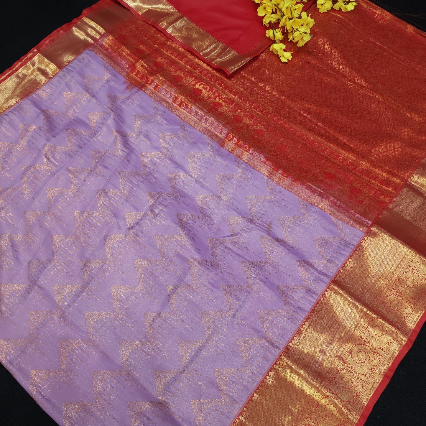 Special Lavender Semi Kanchi Pattu Saree