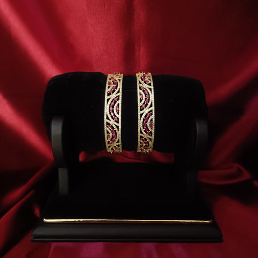 Unique Designed CZ Bangles - Ambica Wedding Mall