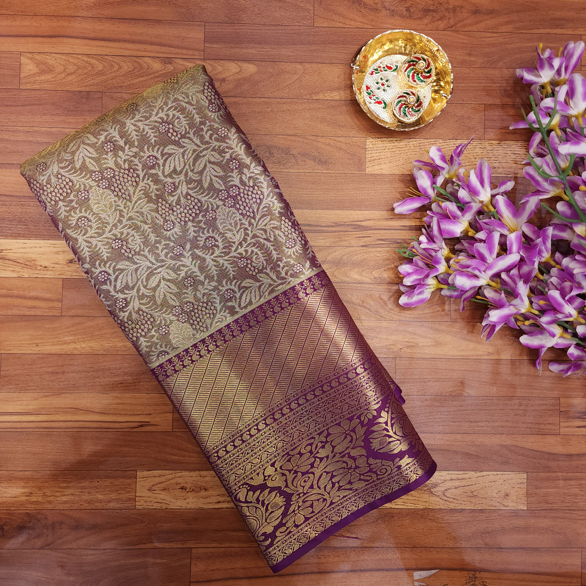 1 Gram Gold Semi Pattu Saree