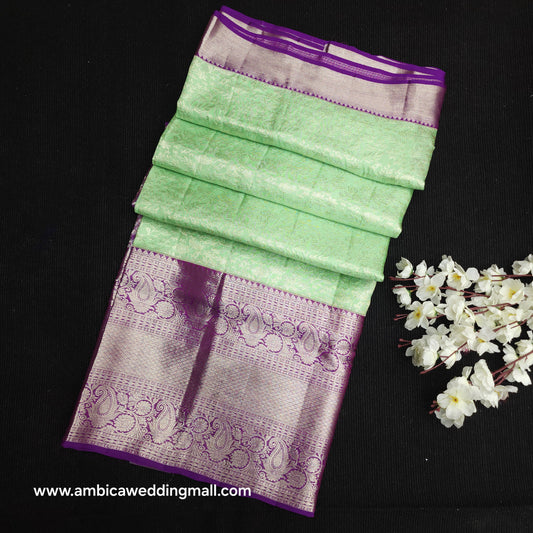 Pure German Silver Zari Pattu Saree