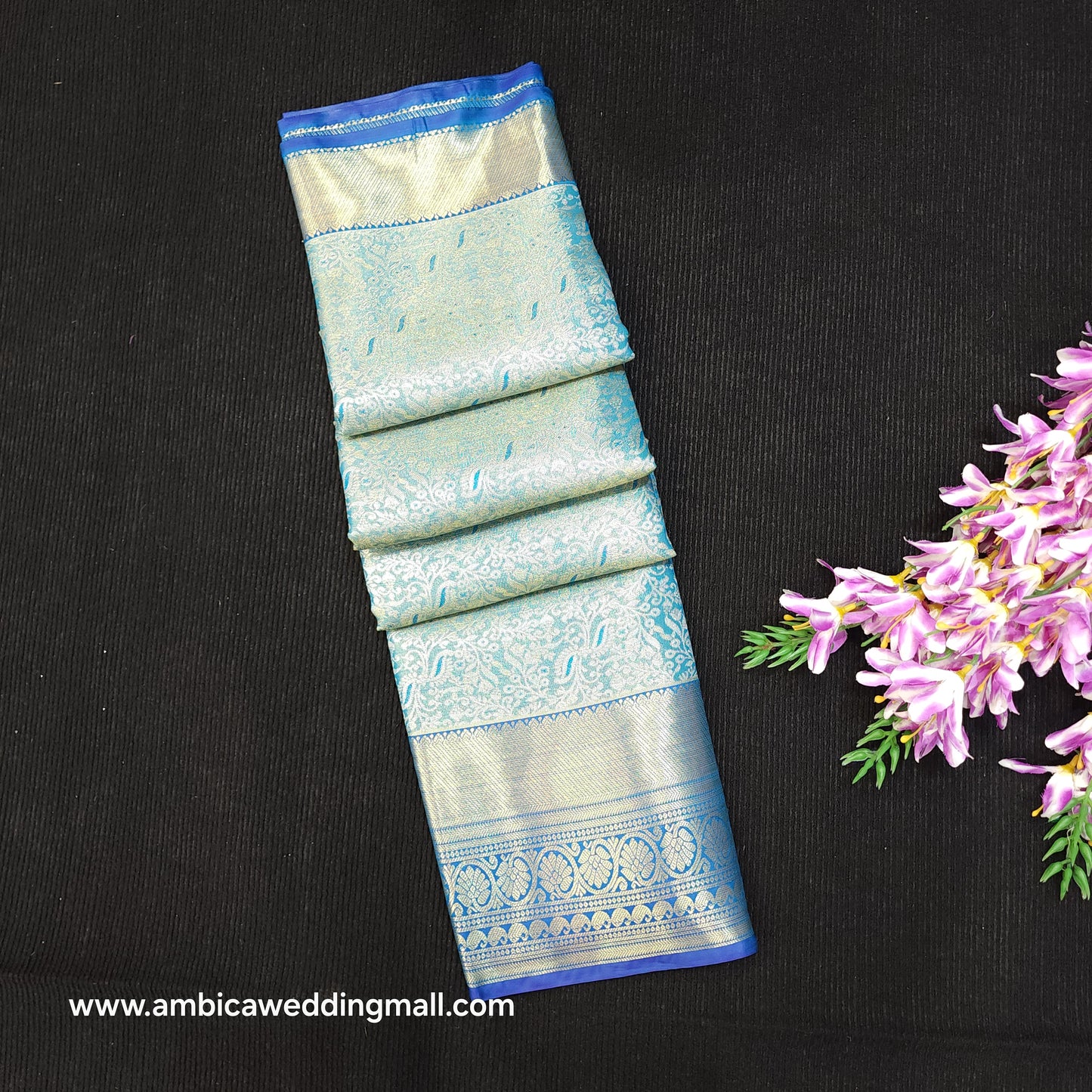 ✨️Semi Kanchi Pattu One Gram Gold Saree💫