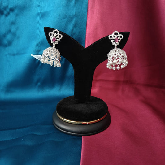 Elegant Silver Jhumki